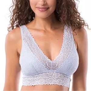 NWT Pip & Vine Lace Sleep Nursing Bralette PV11121 size medium baby blue women